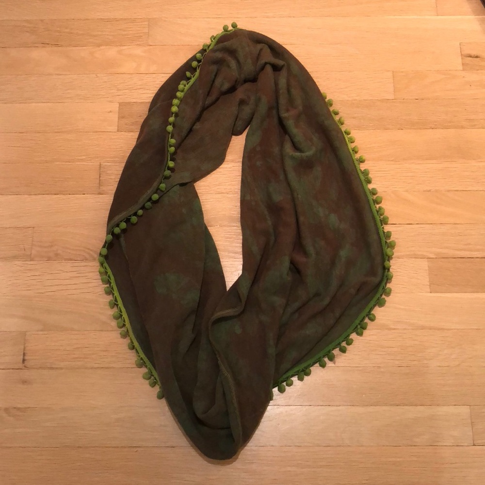 Army green circle scarf from Egypt